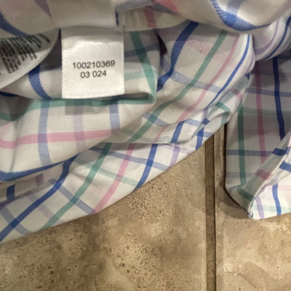 Brooks Brothers Mens XL Traditional‎ Non-Iron Stretch Tattersall Check Shirt - Picture 11 of 16